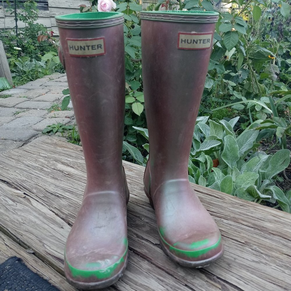 Girls Tall Hunter Nebula Boots - (Size UK 12 US 1B/2G)